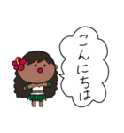 フラガール ハワイ 夏 アロハ 14（個別スタンプ：18）