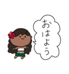 フラガール ハワイ 夏 アロハ 14（個別スタンプ：23）