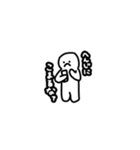 しろいにんげん。2（個別スタンプ：4）
