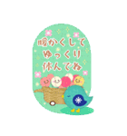 BIGかわいい♥北欧雑貨鳥年末年始お正月16（個別スタンプ：3）
