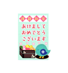 BIGかわいい♥北欧雑貨鳥年末年始お正月16（個別スタンプ：12）
