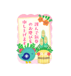 BIGかわいい♥北欧雑貨鳥年末年始お正月16（個別スタンプ：20）