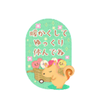 BIGかわいい♥北欧風リス年末年始お正月16（個別スタンプ：3）