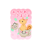 BIGかわいい♥北欧風リス年末年始お正月16（個別スタンプ：22）