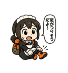 登山するメイドさんスタンプ！！（個別スタンプ：5）