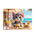 可愛いニャンコのkiraraちゃん2夏（個別スタンプ：18）