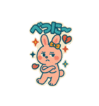 レトロポップうさぎ（個別スタンプ：12）