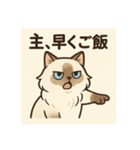 ラグドール猫×敬語×ふてぶてかわいい（個別スタンプ：6）