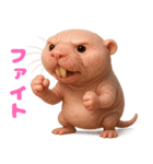 キモブサカワ3(ハダカデバネズミ)（個別スタンプ：17）