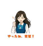 まゆこちゃん〜ガツガツ系OLの本音スタンプ（個別スタンプ：3）