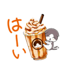 グレー猫グレちゃん日常スイーツスタンプ（個別スタンプ：11）