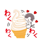 グレー猫グレちゃん日常スイーツスタンプ（個別スタンプ：15）