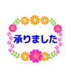 大人の気遣いスタンプ お花フレーム 修正版（個別スタンプ：14）