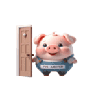 忙しい毎日のピンクのブタ（個別スタンプ：9）