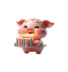 忙しい毎日のピンクのブタ（個別スタンプ：14）