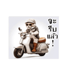 動く！猫の日常（タイ語）（個別スタンプ：17）