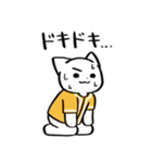 野球ねこ応援団・黄色チームVer.（個別スタンプ：21）