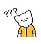 野球ねこ応援団・黄色チームVer.（個別スタンプ：35）