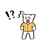 野球ねこ応援団・黄色チームVer.（個別スタンプ：36）