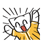 野球ねこ応援団・黄色チームVer.（個別スタンプ：37）