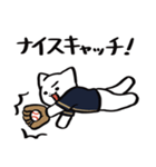 野球ねこ応援団・紺＆金色チームVer.（個別スタンプ：7）