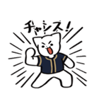 野球ねこ応援団・紺＆金色チームVer.（個別スタンプ：14）