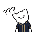 野球ねこ応援団・紺＆金色チームVer.（個別スタンプ：35）