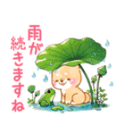 雨、梅雨、夏に使う❤️いやしばいぬ❤️（個別スタンプ：5）