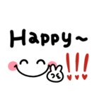 使いやすいシンプル顔文字♡デカ文字（個別スタンプ：5）