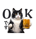 にゃんとも！ビール！（敬語やさしい日常）（個別スタンプ：1）