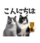 にゃんとも！ビール！（敬語やさしい日常）（個別スタンプ：10）