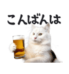 にゃんとも！ビール！（敬語やさしい日常）（個別スタンプ：11）