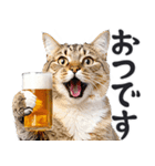 にゃんとも！ビール！（敬語やさしい日常）（個別スタンプ：13）