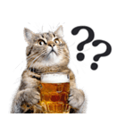 にゃんとも！ビール！（敬語やさしい日常）（個別スタンプ：16）