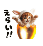 ❤️うさ耳パーカー/5月病な子猫（個別スタンプ：15）