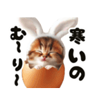 ❤️うさ耳パーカー/5月病な子猫（個別スタンプ：38）