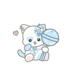 天使ぬいぐるみスタンプ(しろねこ)（個別スタンプ：10）