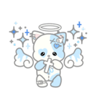 天使ぬいぐるみスタンプ(しろねこ)（個別スタンプ：15）