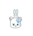 天使ぬいぐるみスタンプ(しろねこ)（個別スタンプ：16）