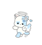 天使ぬいぐるみスタンプ(しろねこ)（個別スタンプ：20）