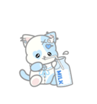 天使ぬいぐるみスタンプ(しろねこ)（個別スタンプ：22）