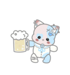 天使ぬいぐるみスタンプ(しろねこ)（個別スタンプ：25）