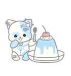 天使ぬいぐるみスタンプ(しろねこ)（個別スタンプ：27）