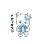 天使ぬいぐるみスタンプ(しろねこ)（個別スタンプ：32）