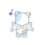 天使ぬいぐるみスタンプ(しろねこ)（個別スタンプ：34）