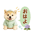 大人可愛い癒し豆しばの梅雨スタンプ（個別スタンプ：2）