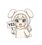 メルフィ：もこもこバニースタンプ Vol.1（個別スタンプ：3）