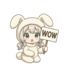 メルフィ：もこもこバニースタンプ Vol.1（個別スタンプ：7）