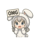 メルフィ：もこもこバニースタンプ Vol.1（個別スタンプ：9）