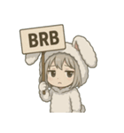 メルフィ：もこもこバニースタンプ Vol.1（個別スタンプ：15）
